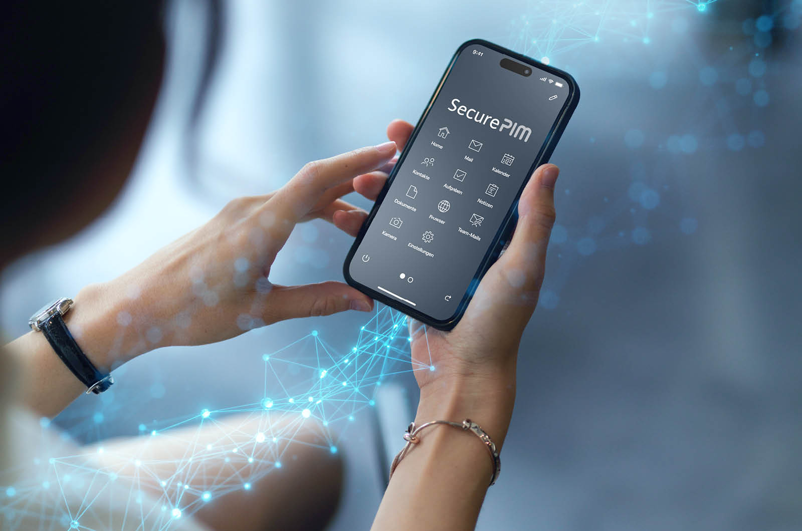 SecurePIM App auf Smartphone für konformes mobiles Arbeiten
