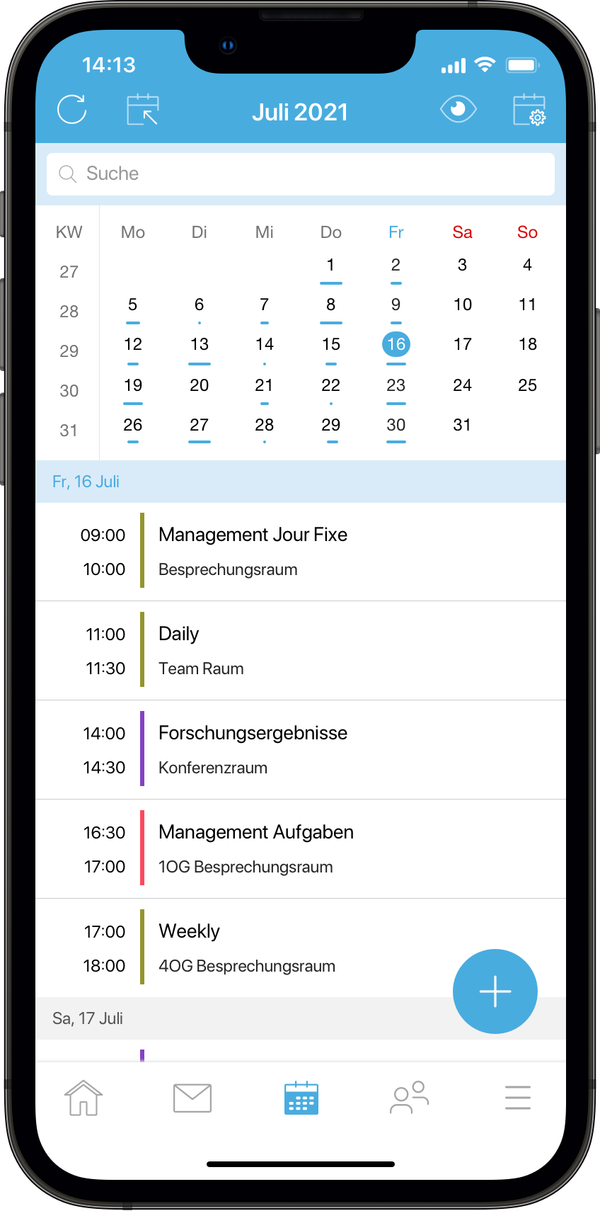 SecurePIM calendar