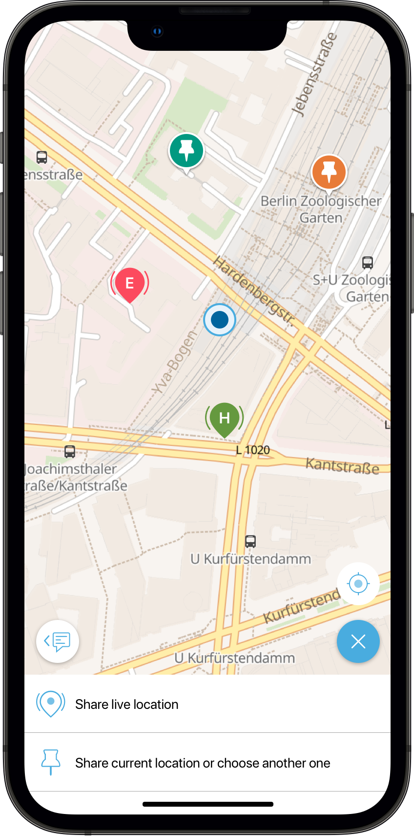 Location sharing