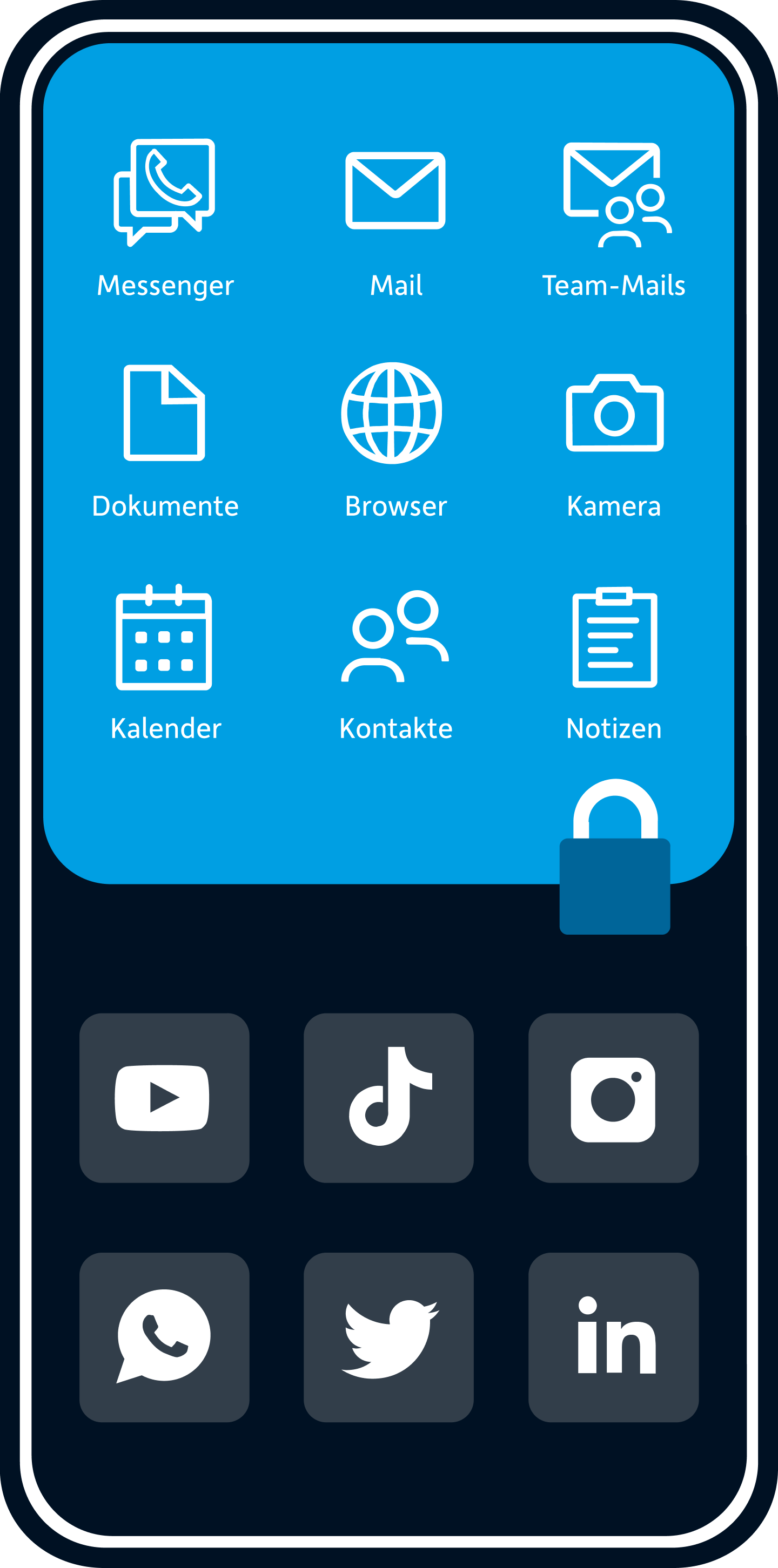 Handygrafik_SPIM Simple_DE_06.23 SecurePIM für iOS und Android