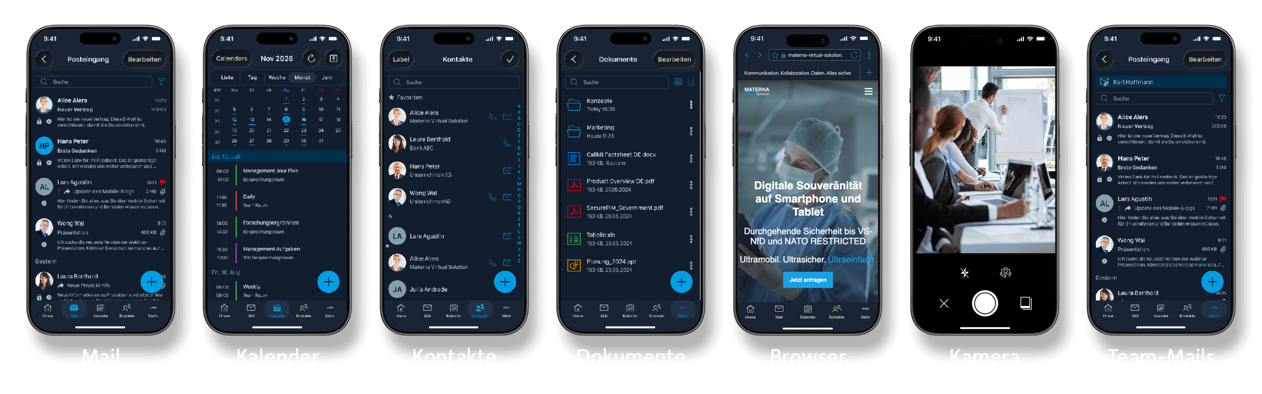 SEcurePIM App Funktionen