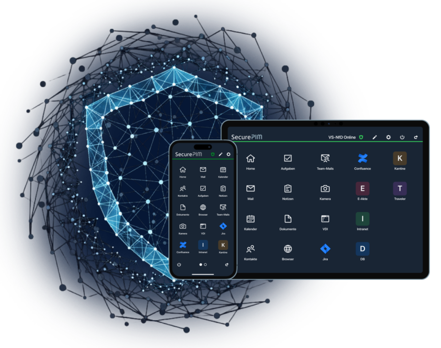 Smartphone und Tablet mit SecurePIM