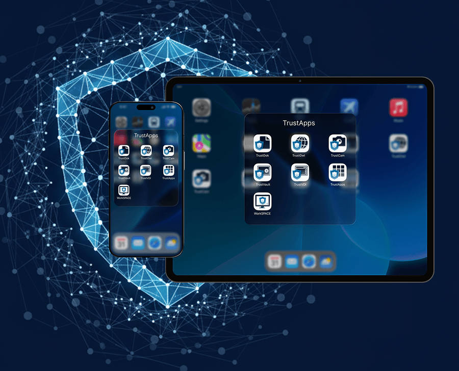 Smartphone und Tablet mit TrustApps